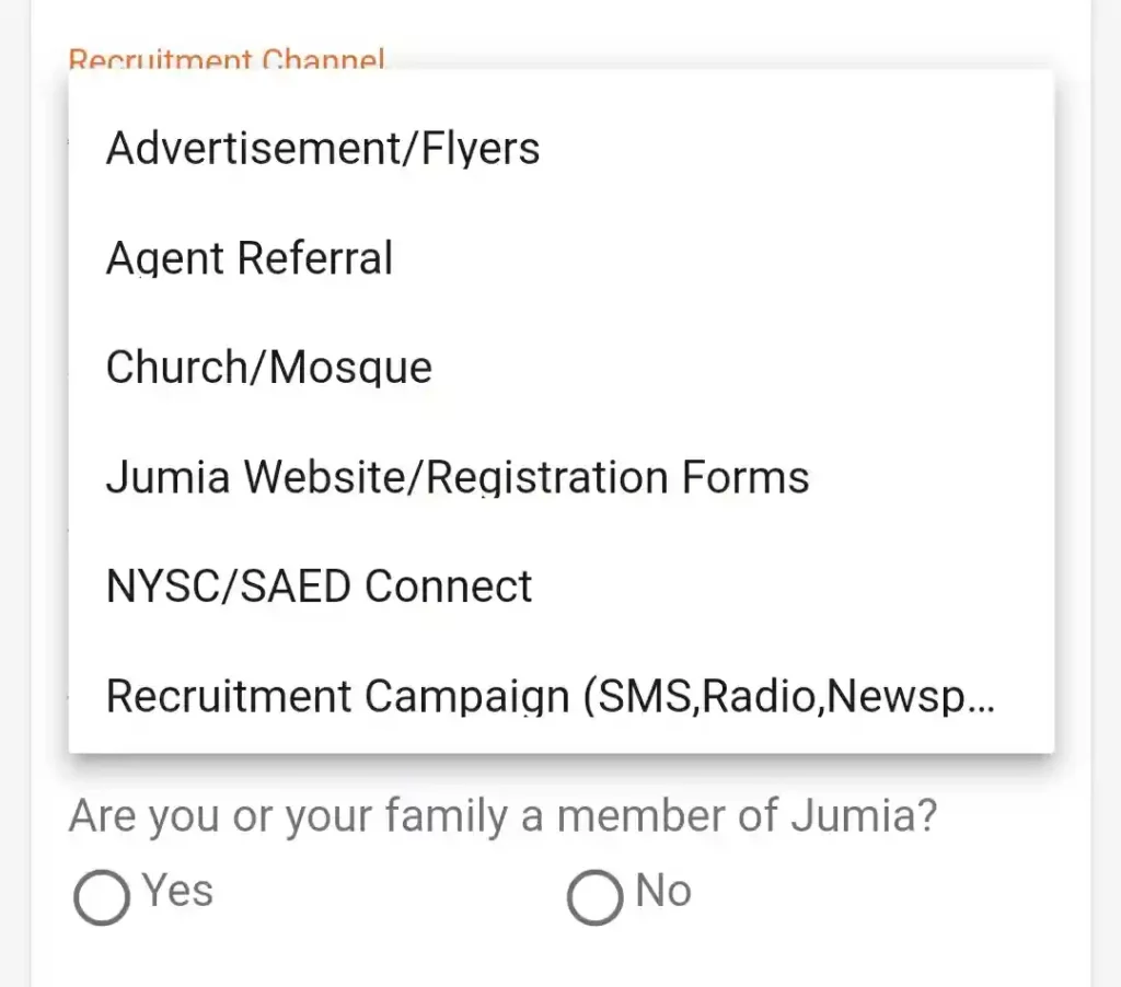 Jforce sign up page screenshot 2